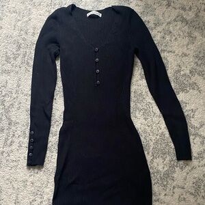 Ribbed Long Sleeve Bodycon Mini Dress
